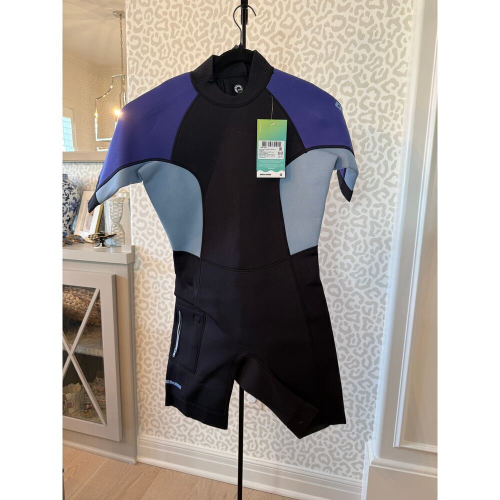 Sea-Doo Women's Deep Purple 3 Mm Exotic Shorty Wetsuit Size M - Picture 3 of 6
